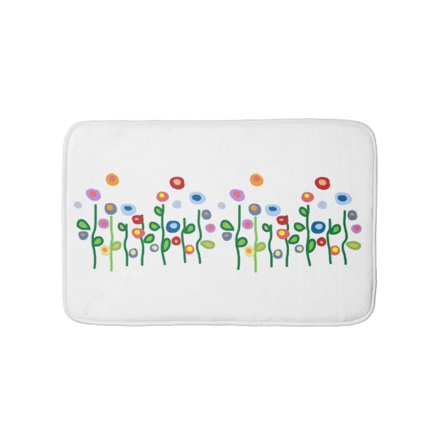 Alfombrilla De Baño Jardín de flores (Anverso)