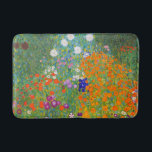 Alfombrilla De Baño Jardín de flores por Gustav Klimt<br><div class="desc">Visita mi tienda para un diseño más interesante y más opciones de color => zazzle.com/colorfulworld*</div>