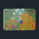 Alfombrilla De Baño Jardín de flores por Gustav Klimt<br><div class="desc">Visita mi tienda para un diseño más interesante y más opciones de color => zazzle.com/colorfulworld*</div>