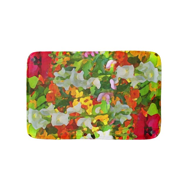 Alfombrilla De Baño Jardín de flores Resumen Bath Mats (Anverso)