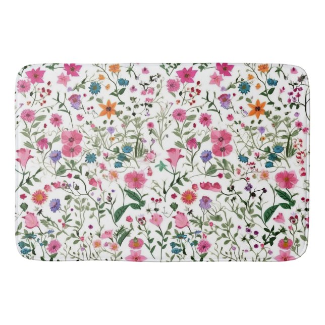 Alfombrilla De Baño Jardín de flores silvestres de verano (Anverso)