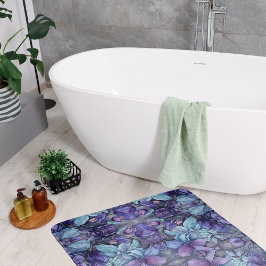 Alfombrilla De Baño Jardín de Periwinkle
