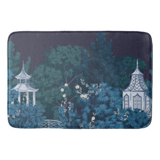 Alfombrilla De Baño Jardín iluminado por luna con encanto Chinoiserie