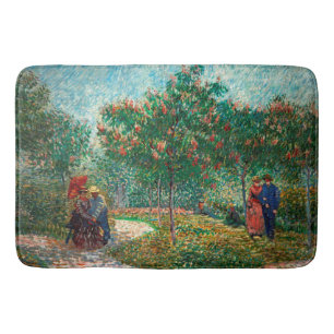 Alfombrilla De Baño Jardín Van Gogh en Montmartre con amantes