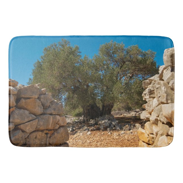 Alfombrilla De Baño Jardines de oliva de Lun (Anverso)