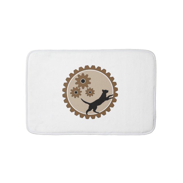 Alfombrilla De Baño jaula propulsada por perros con ruedas (Anverso)