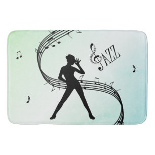 Alfombrilla De Baño Jazz Dance Green Music