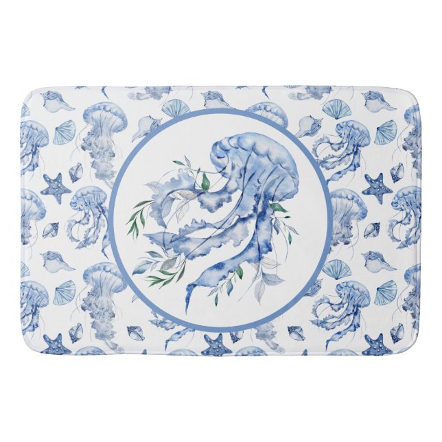 Alfombrilla De Baño Jellyfish En La Costa (Anverso)