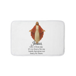 Alfombrilla De Baño Jesús en Rojo y Blanco