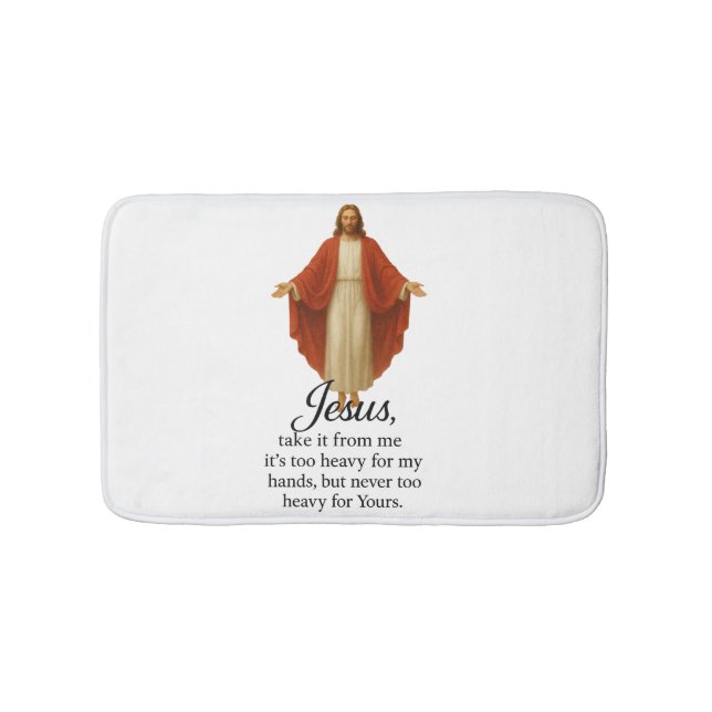 Alfombrilla De Baño Jesus in Red and White (Anverso)