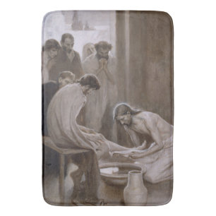 Alfombrilla De Baño Jesús lavando los pies de sus discípulos