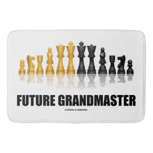 Alfombrilla De Baño Juego de ajedrez reflexivo para el futuro gran mae
