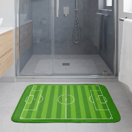 Alfombrilla De Baño Jugador de Fútbol o Entrenador de Fútbol Campo de 