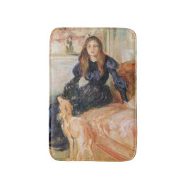 Alfombrilla De Baño Julie Manet y su Greyhound (por Berthe Morisot)
