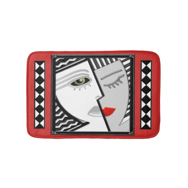 Alfombrilla De Baño Juntas (Retrato Art Deco de Janus) (Anverso)