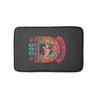 Alfombrilla De Baño Just Girl Inlove Dog French Bulldog Rainbow Paws