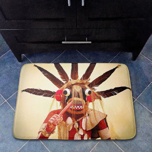 Alfombrilla De Baño Kachina Doll Foto Nativa Estadounidense Negrita Si