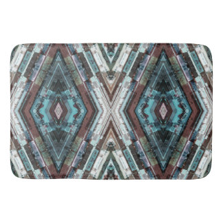 Alfombrilla De Baño Kaleidoscopio Marrón Y Azul