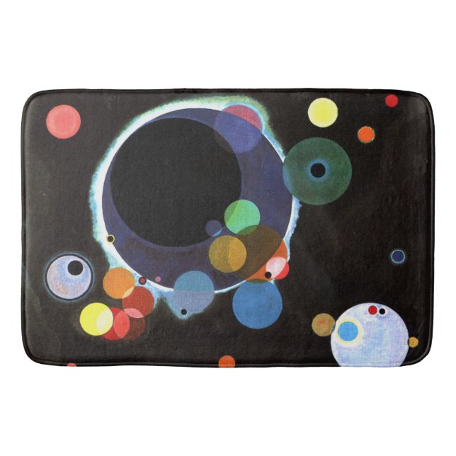 Alfombrilla De Baño Kandinsky - Several Circles, famous abstract art (Anverso)