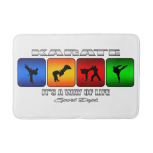 Alfombrilla De Baño Karate fresco es una manera de vida