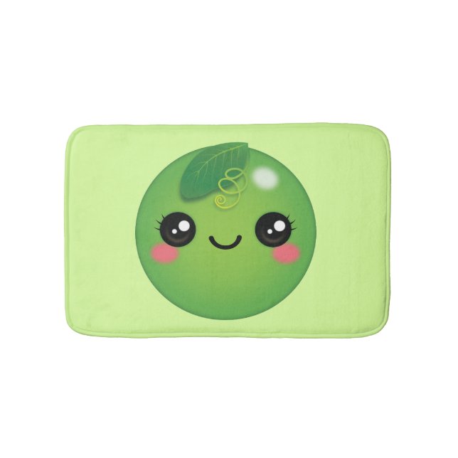 Alfombrilla De Baño Kawaii Pea Bath Mat (Anverso)