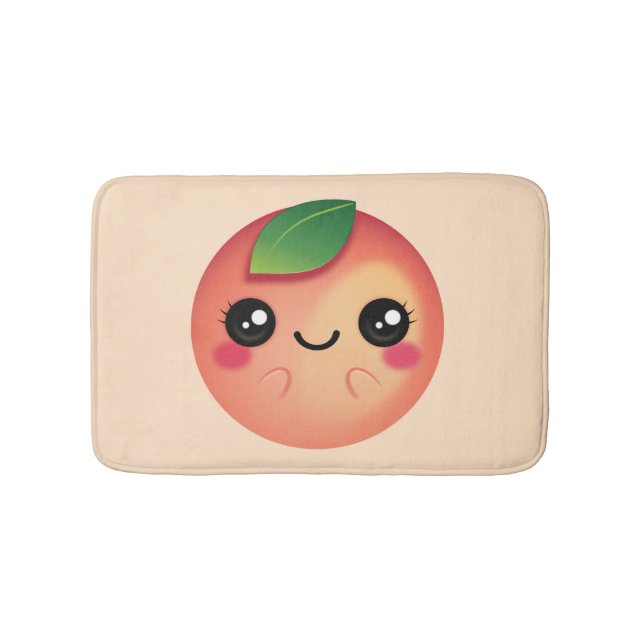 Alfombrilla De Baño Kawaii Peach (Anverso)