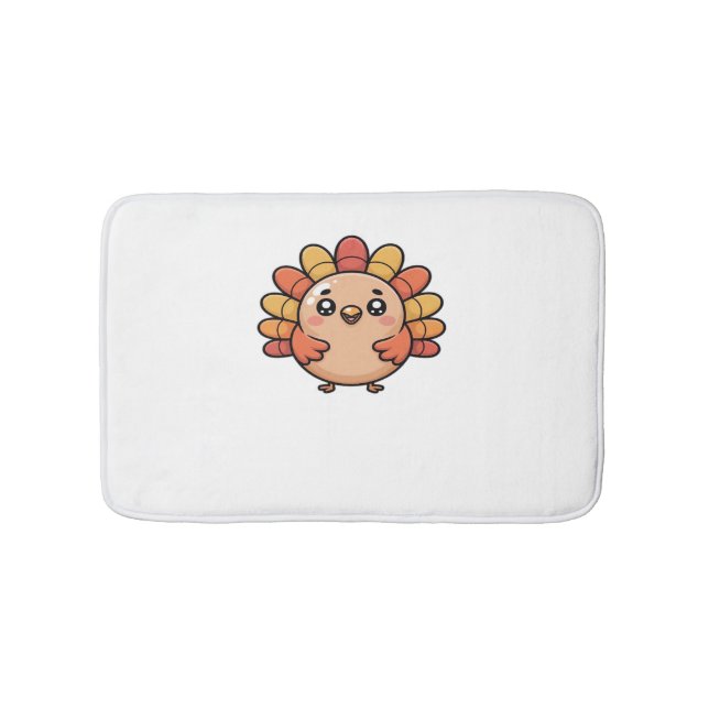 Alfombrilla De Baño kawaii thanksending turquía sobredimensionada T-Sh (Anverso)