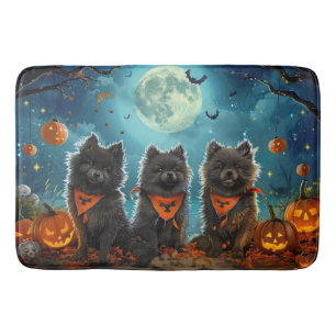 Alfombrilla De Baño Keeshond Halloween Spooky