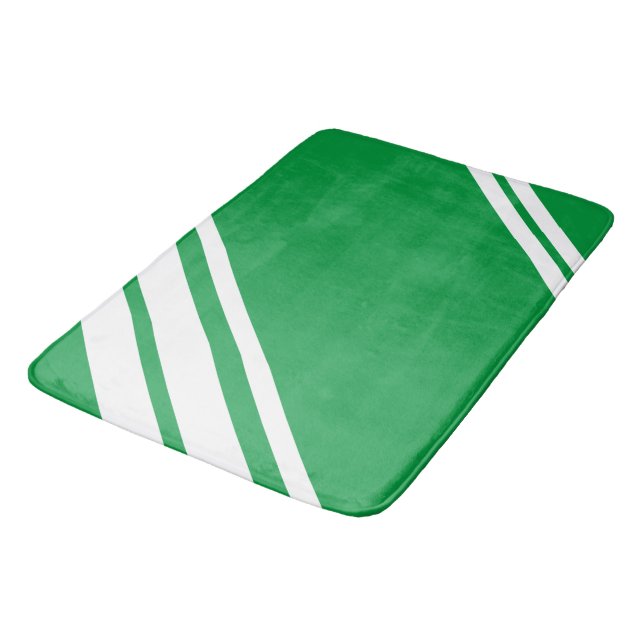 Alfombrilla De Baño Kelly Green : Líneas modernas en blanco (Angular)