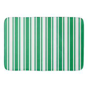 Alfombrilla De Baño Kelly rayas de caramelo verde y blanco