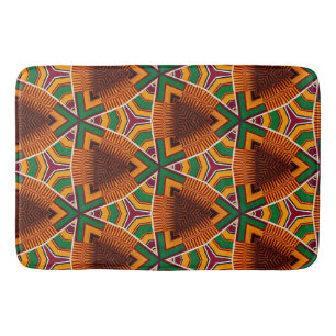 Alfombrilla De Baño Kente Geometrics Kwanza Afrocéntrico