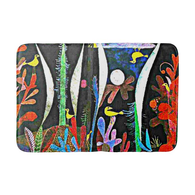 Alfombrilla De Baño Klee - Paisaje con aves amarillas (Anverso)