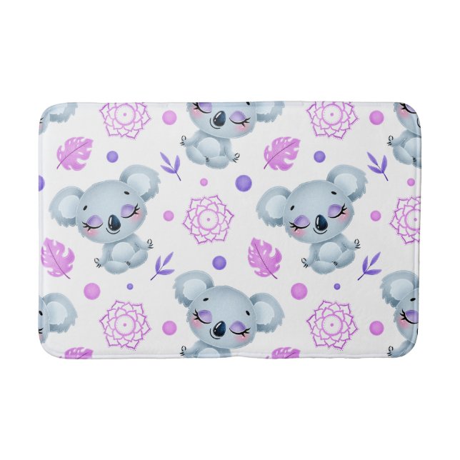 Alfombrilla De Baño Koala Meditando Zen  (Anverso)