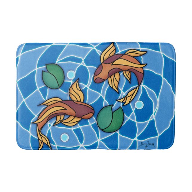 Alfombrilla De Baño Koi Pond (Anverso)