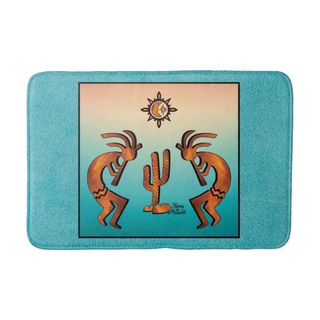 Alfombrilla De Baño Kokopelli Bath Mat del suroeste (Anverso)