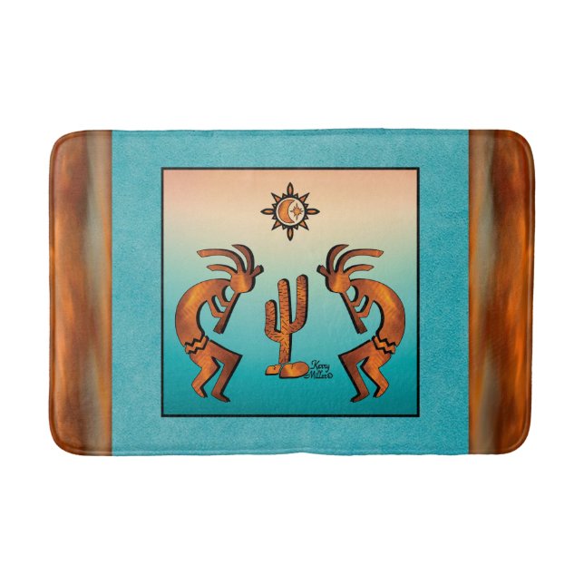 Alfombrilla De Baño Kokopelli Bath Mat del suroeste (Anverso)