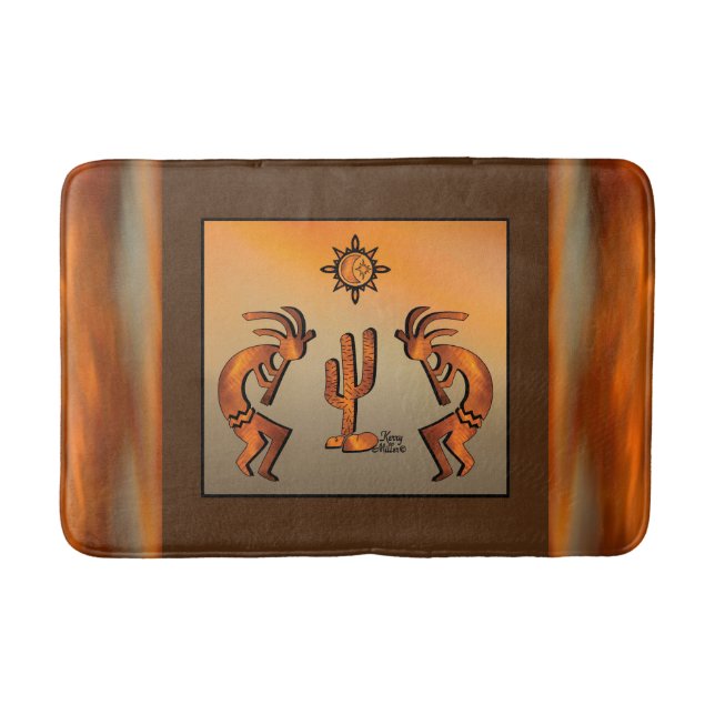 Alfombrilla De Baño Kokopelli Bath Mat del suroeste (Anverso)