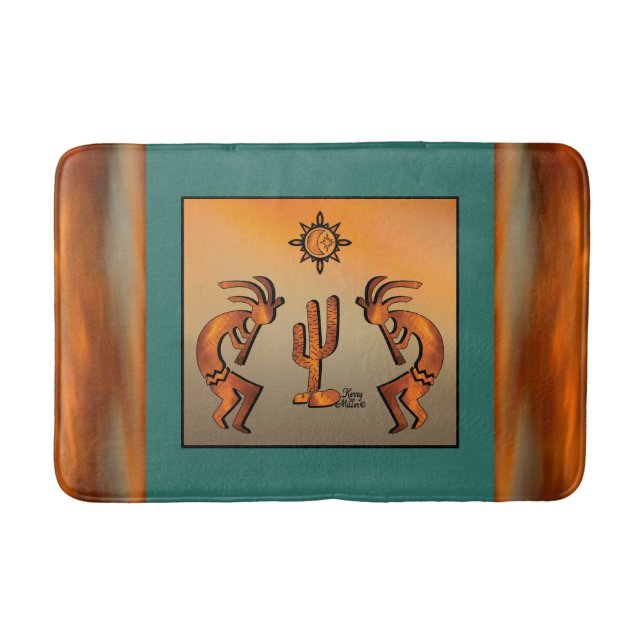 Alfombrilla De Baño Kokopelli Bath Mat del suroeste (Anverso)