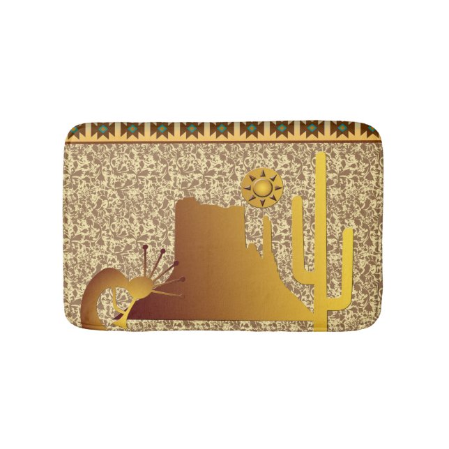 Alfombrilla De Baño Kokopelli Mesa & Cactus Set #1 (Anverso)