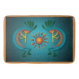 Alfombrilla De Baño Kokopelli Sun South West Turquoise Bath Mat