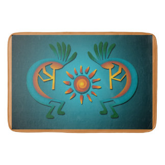Alfombrilla De Baño Kokopelli Sun South West Turquoise Bath Mat