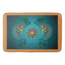 Alfombrilla De Baño Kokopelli Sun Southwest Turquoise