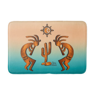 Alfombrilla De Baño Kokopelli Y Cactus