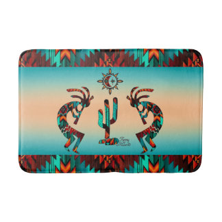 Alfombrilla De Baño Kokopelli Y Cactus