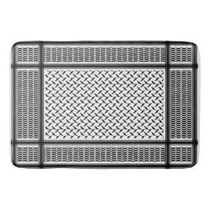 Alfombrilla De Baño Kuffiya jordano palestino shemag negro y blanco