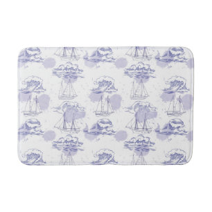 Alfombrilla De Baño La acuarela agita y envía el modelo