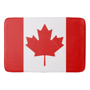 Alfombrilla De Baño La bandera de la hoja de arce de Canadá grande