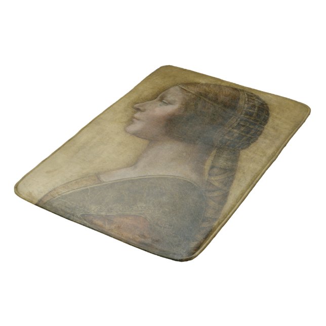 Alfombrilla De Baño La bella princesa (de Leonardo da Vinci) (Angular)