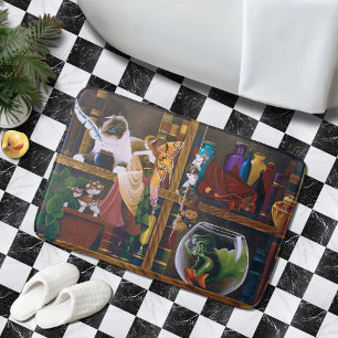 Alfombrilla De Baño La biblioteca de fantasías de Wizards
