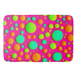 Alfombrilla De Baño La burbuja vibrante pop del diseño de color